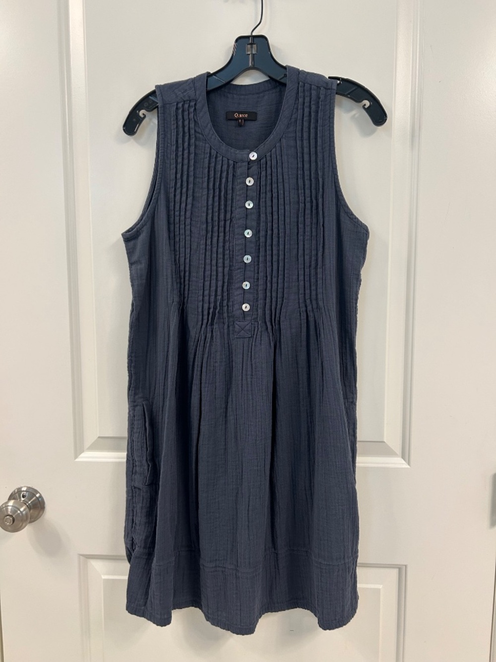 Quince Organic Cotton Gauze Sleeveless Swing Dress - Picture 6 of 10